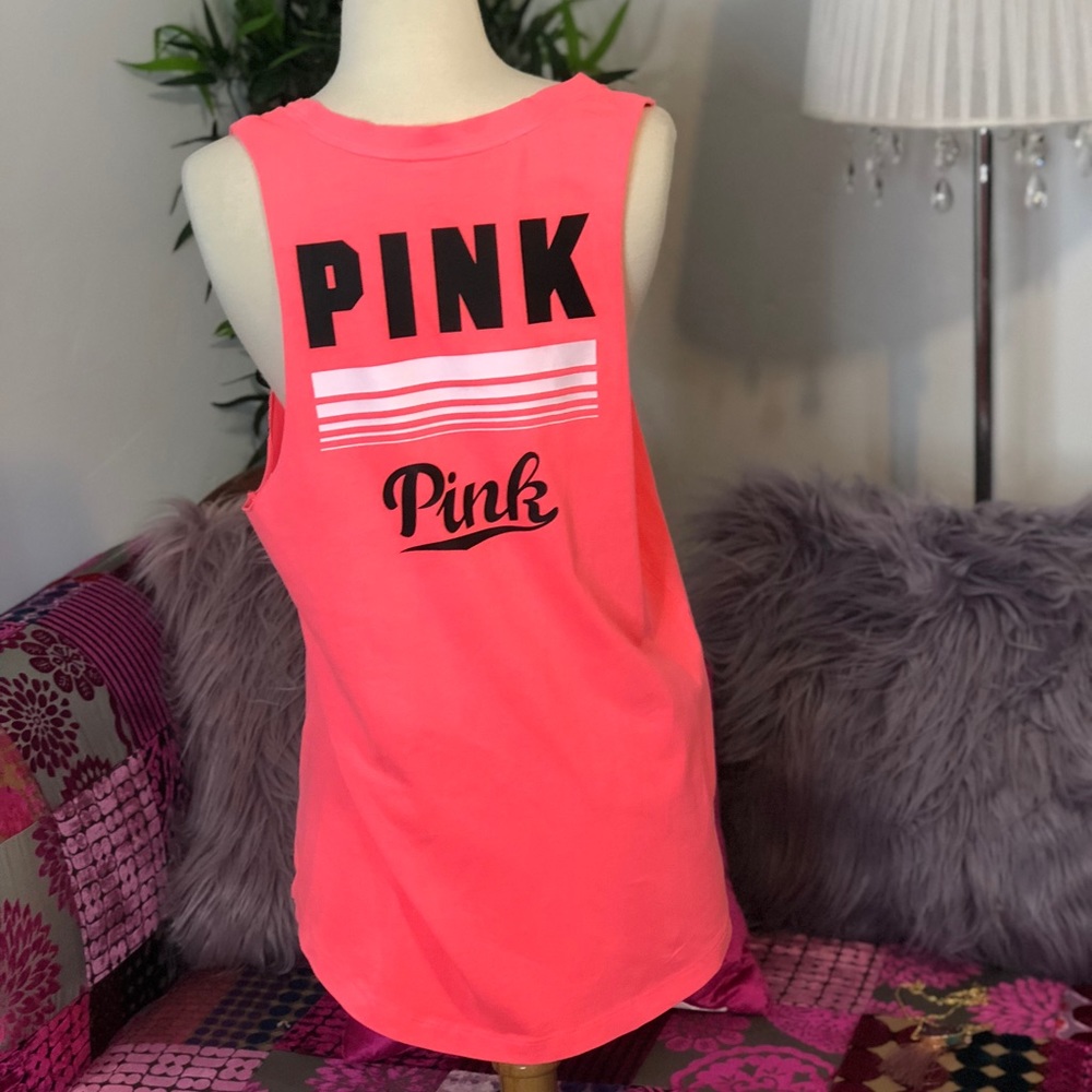 Neon Coral Muscle Tank - Picture 2 of 4
